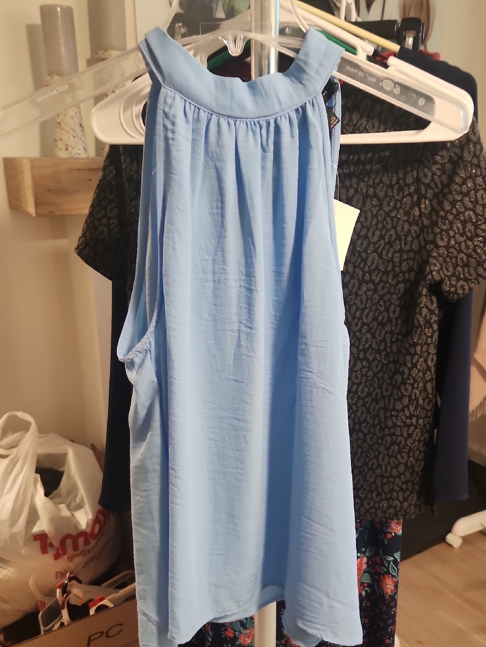Light Blue Halter Neck Women’s Top